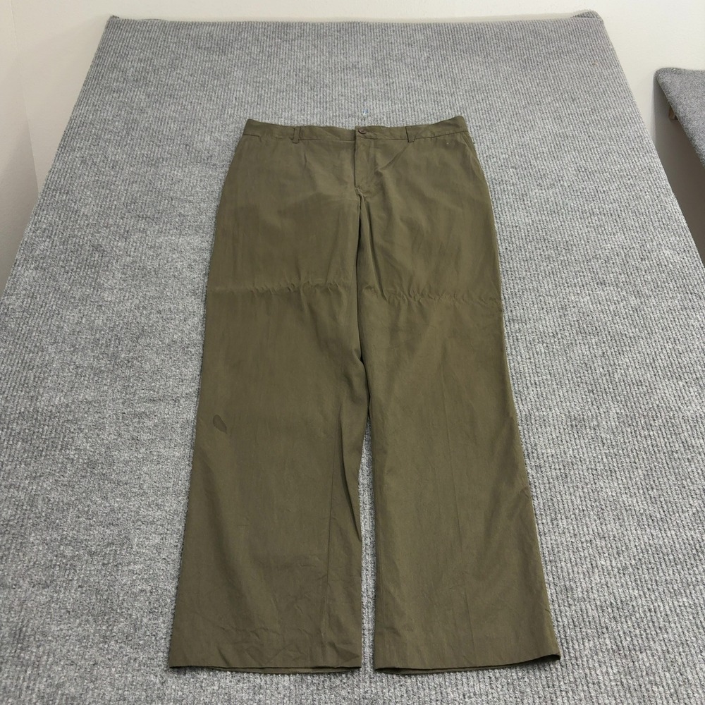 Polo Ralph Lauren Pants Mens 38/32 Olive Green Silk Cotton Chino Classic Luxury